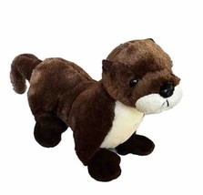 Aurora World American River Otter Stuffed Animal Plush Brown Stuffed Animal 9&quot; - £8.72 GBP