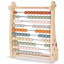 Abacus For Kids - Math Counting Toy Made Of Wooden Beads And Rack - Children&#39;S W - £48.75 GBP