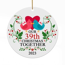 Our 39th Anniversary Christmas 2023 Acrylic Ornament 39 Years Bird Couple Gifts - £13.27 GBP