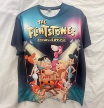 Men’s All Over Print Cartoon Flintstones T Shirt Short Sleeve 2XL - $269.46 MXN