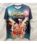 Men’s All Over Print Cartoon Flintstones T Shirt Short Sleeve 2XL - $269.73 MXN