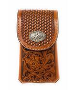 Texas West Western Cowboy Tooled Floral Leather Rodeo Concho Belt Loop C... - £17.12 GBP