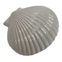 White Shell Guy Laroche Vintage Porcelain Trinket Box Made in Japan rare - $39.59