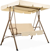 Outdoor Patio Swing Chair with Canopy &amp; Cushions - $185.12