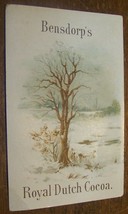 Antique Victorian Bensdorp&#39;s Royal Dutch Cocoa Advertising Trade Card - £3.97 GBP