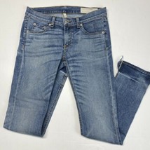 Rag &amp; Bone Skinny Crop Jeans Sz 24 (28&quot;Waist) Lowrise Stretch Denim Blue... - $27.99