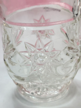 Anchor Hocking Pitcher Star Of David 1960&#39;s Clear Glass Starburst Pint Vintage  - £10.29 GBP