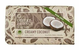 NEW Desert Essence Creamy Coconut Bar Soap Gluten Free Vegan 5 Ounce - £6.83 GBP