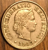 1949 Switzerland Confoederatio Helvetica 5 Rappen Coin - £1.94 GBP