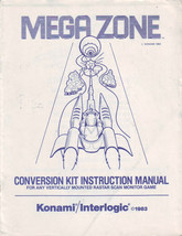 Mega Zone Arcade Game MANUAL Original Video Game Service Repair 1983 - $19.00