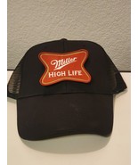 Miller High Life Patched Black Mesh Low Profile Snapback Trucker Hat - $496.90 MXN