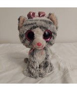Ty The Beanie Boos Collection Kiki Gray Cat Stuffed Animal Plush Toy Pin... - £7.06 GBP