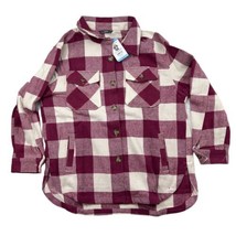 Member&#39;s Mark Women&#39;s  Button Up Long  Sleeve Warm Plaid  Shacket Large ... - £13.52 GBP