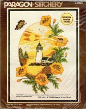 Paragon Stitchery Embroidery Kit #0923 Safe Harbor lighthouse butterfly yellow - £14.35 GBP