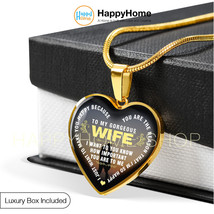 Necklace Gift For Wife To my Gorgeuos Wife You&#39;re Reason that I&#39;m So Happy -N430 - £28.10 GBP+