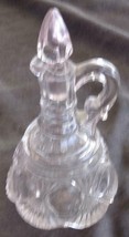 Beautiful Antique Pressed Glass Cruet - Solid Glass Stopper - Turning Pu... - $49.49