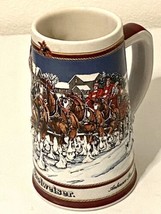 Vintage 1989 Budweiser Beer Stein Collector Series Clydesdales Handcrafted - £15.99 GBP