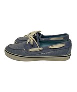 Sperry Women&#39;s Top-Sider Light Baby Blue Sequin Lace Up Boat Shoes Size 9 - $21.77