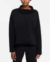 Nike Womens Core Brushed Fleece Funnel-Neck Top Size X-Small Color Black - £45.16 GBP
