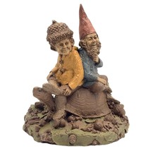 Tom Clark Gnome HEATHER &amp; JAN Figurine #24 Turtle Taxi Scottish Dutch Vtg 1983 - £20.25 GBP