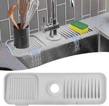 Kitchen Sink Splash Guard, 17.7&quot; X 5.5&quot;/24&quot; X 5.5&quot; Silicone Faucet Handle Drip - $26.99