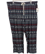 George Plus Women&#39;s Christmas Snowflake Print Pajama Pants Navy Blue 3X NWT - $13.99