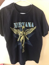 Nirvana Angel In Utero Graphic Unisex Short Sleeve BlackT Shirt Sz L  Tee 90s - £11.30 GBP