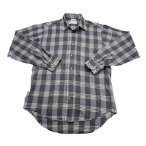 Arnold Palmer Shirt Men Small Blue White Long Sleeve Button Up Casual Plaid - $24.63