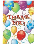 Balloons Birthday 8 Ct Thank You notes with Envelopes - £1.71 GBP