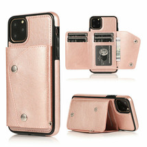 Leather Phone Case For iPhone 11 Pro Max XS 8 7 Plus Flip Card Wallet Back Cover - £54.20 GBP
