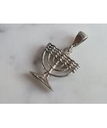 Vintage Estate Sterling Silver Jewish Judaica Hebrew Menorah Pendant 1.7... - €29,70 EUR