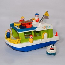 Vintage Fisher Price Little People Happy Houseboat 985 Complete 0924!!! - $99.00