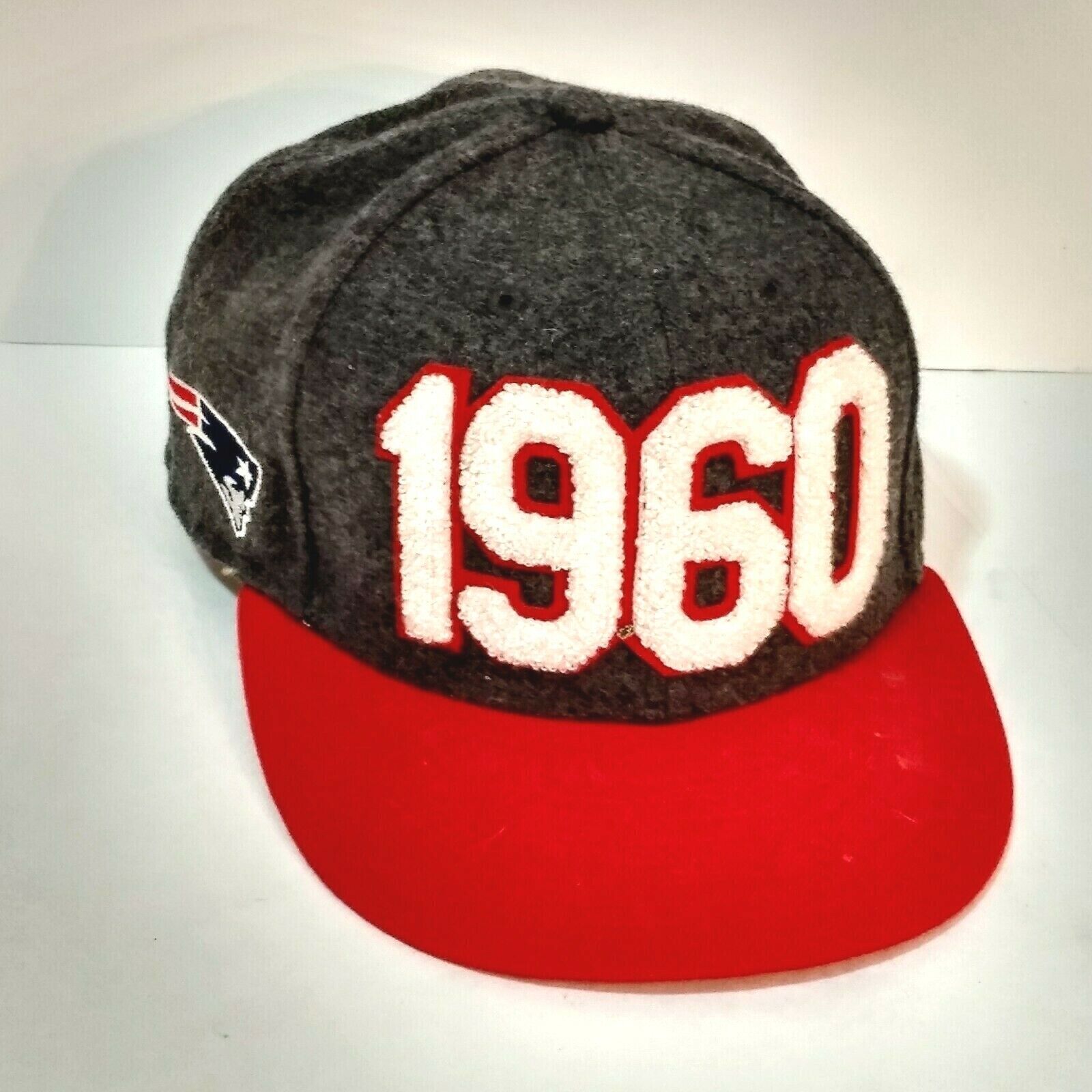 New England Patriots 1960 New Era 9Fifty Adjustable Snapback Hat Wool Gray Red - $14.84