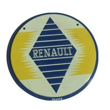 Vintage 1950&#39;s Wheaties Cereal Renault Metal Auto Car Emblem  - £9.59 GBP