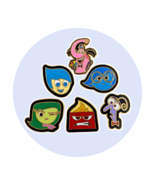 Inside Out Disney Pins: Bingbong, Joy, Sadness, Disgust, Anger, and Fear - $74.90