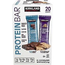 Kirkland Signature Protein bar energy variety pack, 20 Count - $35.27