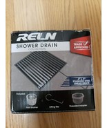 (1-Pk) RELN Square Shower Drain with Linear Pattern Drain Cover Stainles... - $367.41 MXN
