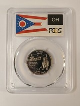 2002 S Pcgs Pr 69 Dcam Ohio State Quarter Flag Label Deep Cameo Beautiful Coin - £20.16 GBP