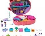 Polly Pocket Starring Shani Cuddly Cat Purse, Pet Vet Theme w/2 Micro Doll - $27.81