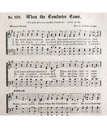 1883 Gospel Hymn The Comforter Came Sheet Music Victorian Religious ADBN... - $367.96 MXN