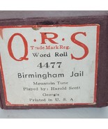 Player Piano Roll QRS 4477 Birmingham Jail Mountain Tune Vintage Music W... - $10.35
