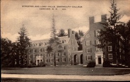 Vintage POSTCARD-STREETER &amp; Lord Halls Dartmouth College Hanover Nh 1930&#39;s BK32 - £7.12 GBP