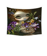 Fine Art Beautiful Maiden and Nautilus Bouquet Tapestry - €26,21 EUR+