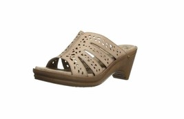NEW EASY SPIRIT BROWN  LEATHER  COMFORT WEDGE SANDALS SIZE 7.5 M - $64.99