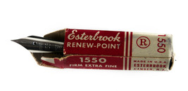 Vintage New Esterbrook Solid Duracrome Renew Point 1550 Firm Extra Fine - £9.88 GBP