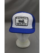 Vintage Patched Trucker Hat - We Rode the Train at Aspen Acres - Adult S... - $35.00