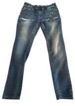 Lee Cooper Mens Blue Distressed Stretch Colin Skinny Leg Jeans W33x30 Dr... - $38.48