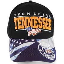 Tennessee Seal and American Flag Adjustable Baseball Cap (Black) - £12.74 GBP