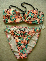 Ladies Bikini Swimsuit Size M Adjustable 2 Pc Artsy Pink Print $130 Value - NWT - £39.56 GBP