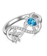 Sterling Silver Infinity Sea Turtle Rings for 6 - £69.76 GBP